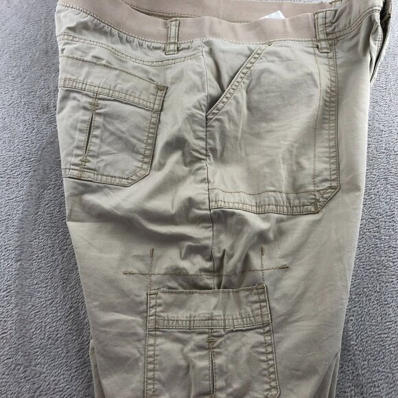 Lee Womens Cargo Pants Size 10M Relaxed Fit Beige Straight Leg Elastic Waist Tan - Picture 14 of 16